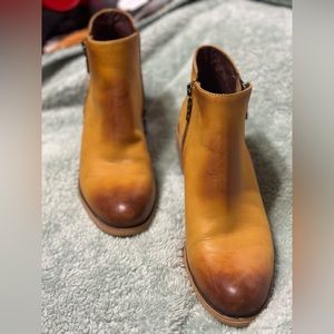 Mustard colored booties